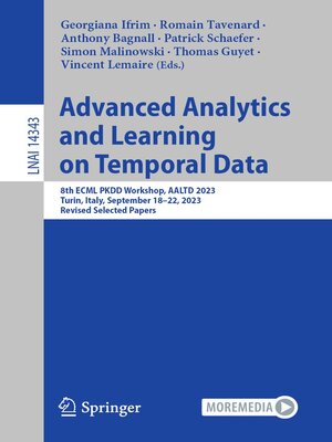 cover image of Advanced Analytics and Learning on Temporal Data